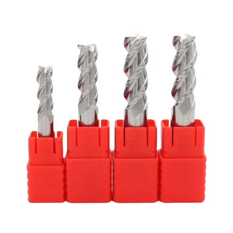 YRN D16x100mm Precision Cutting Tools For Aluminum 3 Flute HRC55 Carbide End Cutter