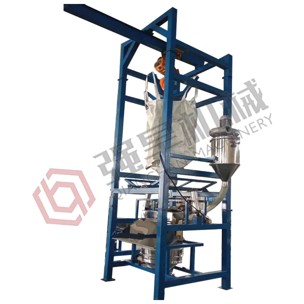 Combined Feeding Station for Unpacking and Discharging Powders