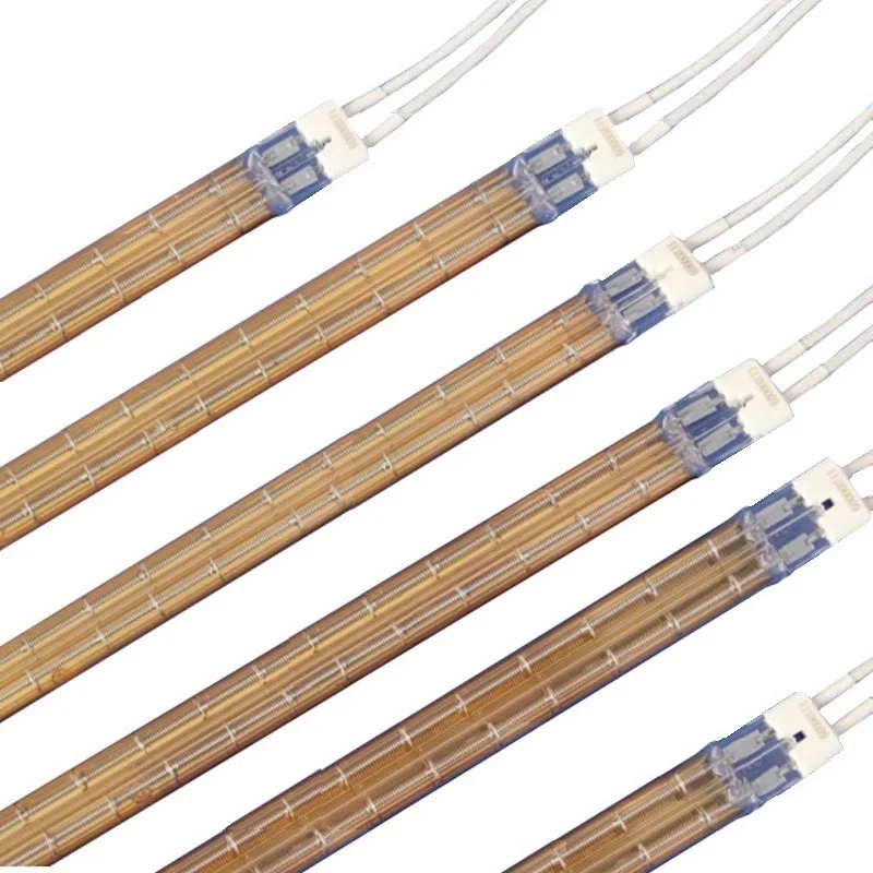 For Painting Drying Fast Medium Wave Twin Tube Golden Reflector Infrared Heater One Head Two Head Wire Tugsten IR Lamp