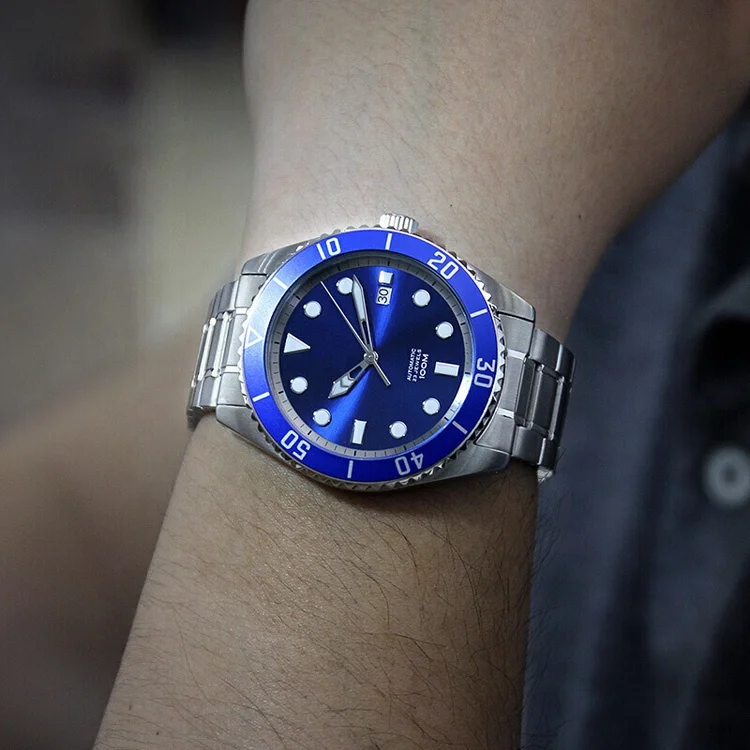 Luxury Diver watches men automatic mechanical visible backover 20atm waterproof watch 316 stainless steel wristwatch