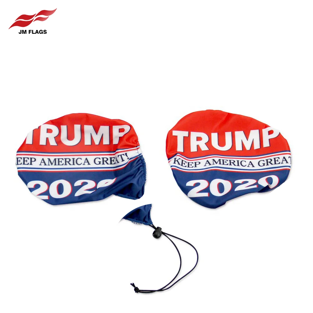 Wholesale Trump Rear view mirror cover Vote Decoration Heat Transfer Printing Trump Decoration Car Cover
