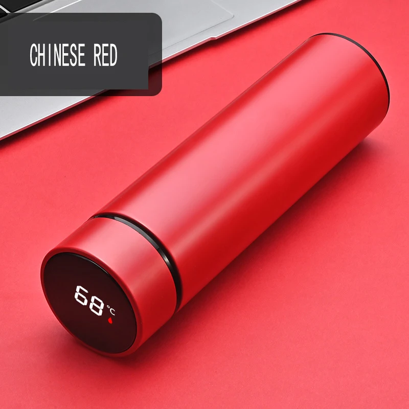 2024 New Arrival Logo Custom 500ml Stainless Steel Vacuum Insulated Water Bottle Cup Gift Box Set with Led Temp