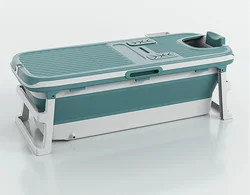 Family Bathroom SPA Tub with Thermostatic Cover for Shower 149cm Large Size Soaking BathTub for Adult