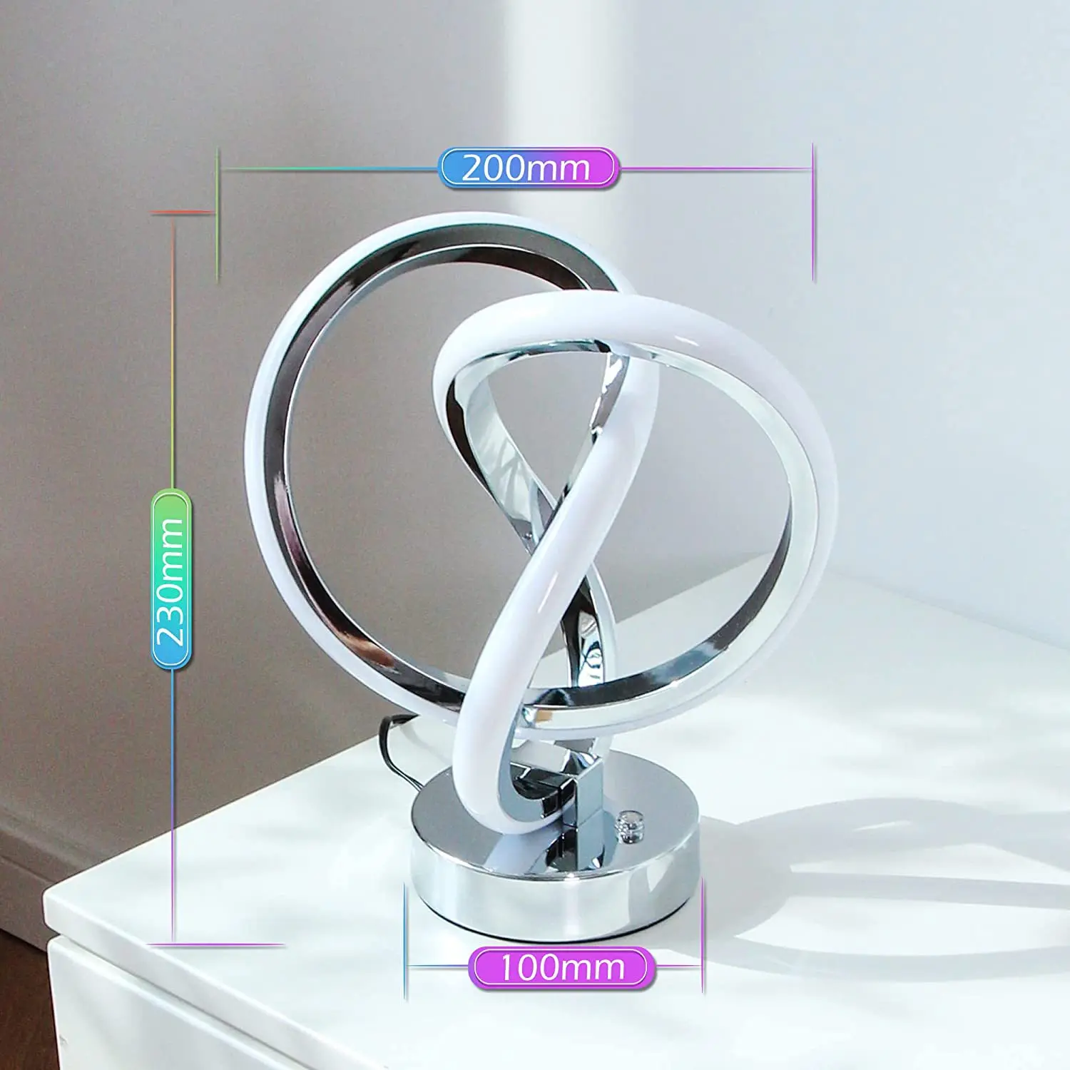 3-Step Dimmable Bedside Decorative Table Lamp Living Room Modern Spiral  Table Lamp Led Desk Light