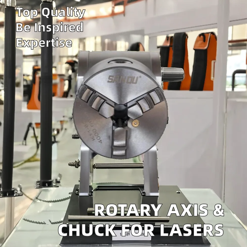 Supplier Good Price Raycus Laser Marking Engraver Machine 80 Rotary Axis Rotary Chuck Accessory Fittings Rotating Shaft Driver