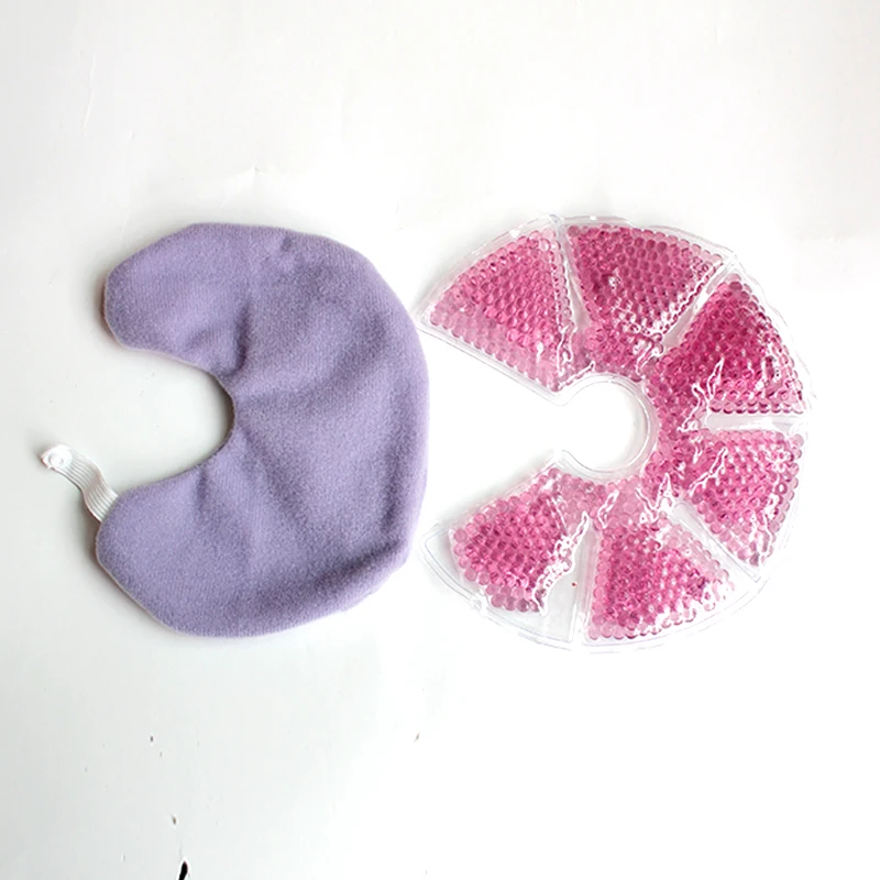 
Different color available PVC hot cold compress reusable breast massage gel cooling breast pad for feeding mother 