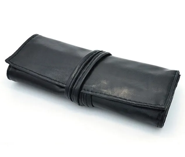 Wrap Roll Up Pen Makeup Brushes Case Holder Cosmetic Brushes Belt Strap Pouch PU Leather Srorage Bag Beauty Makeup Tool
