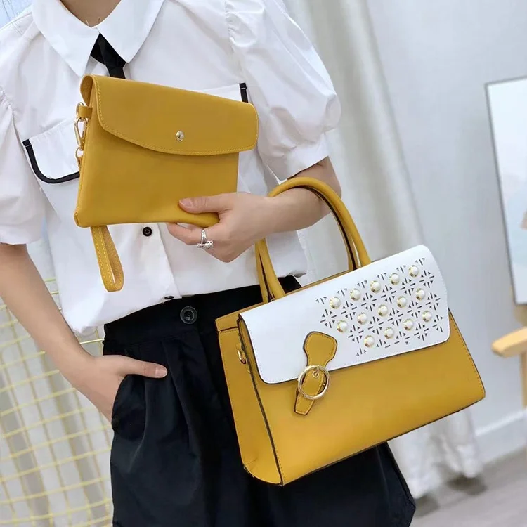 
Hot sale new products 3pcs leather handbag ladies shoulder purse shopping wholesale bags casual women bag pu 