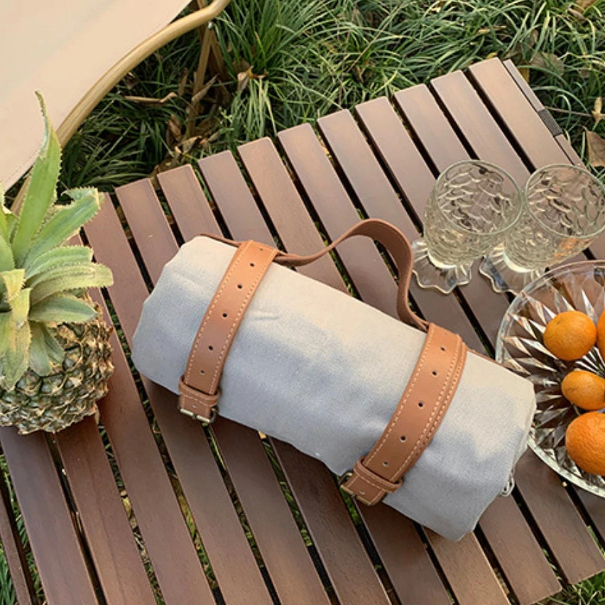 Outdoor Camping Mat Strap Leather Blanket Tie Portable Outdoor Climbing Picnic Mat Roll Bundle Yoga Mat Hand Strap Ties for