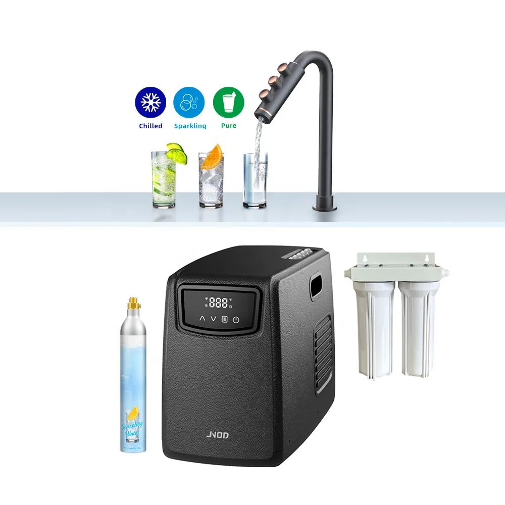 Smart Commercial Drinking Co2 Sparkling Soda Water Cooler Dispenser 3 in 1 Freestanding Hot and Cold Water Dispenser with Fridge