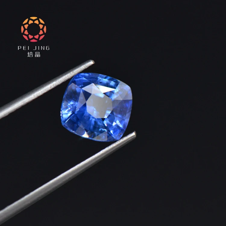 Genuine Sapphire Gemstone Prices Hpht Sapphire Gemstone Stone Blue Cushion Shape