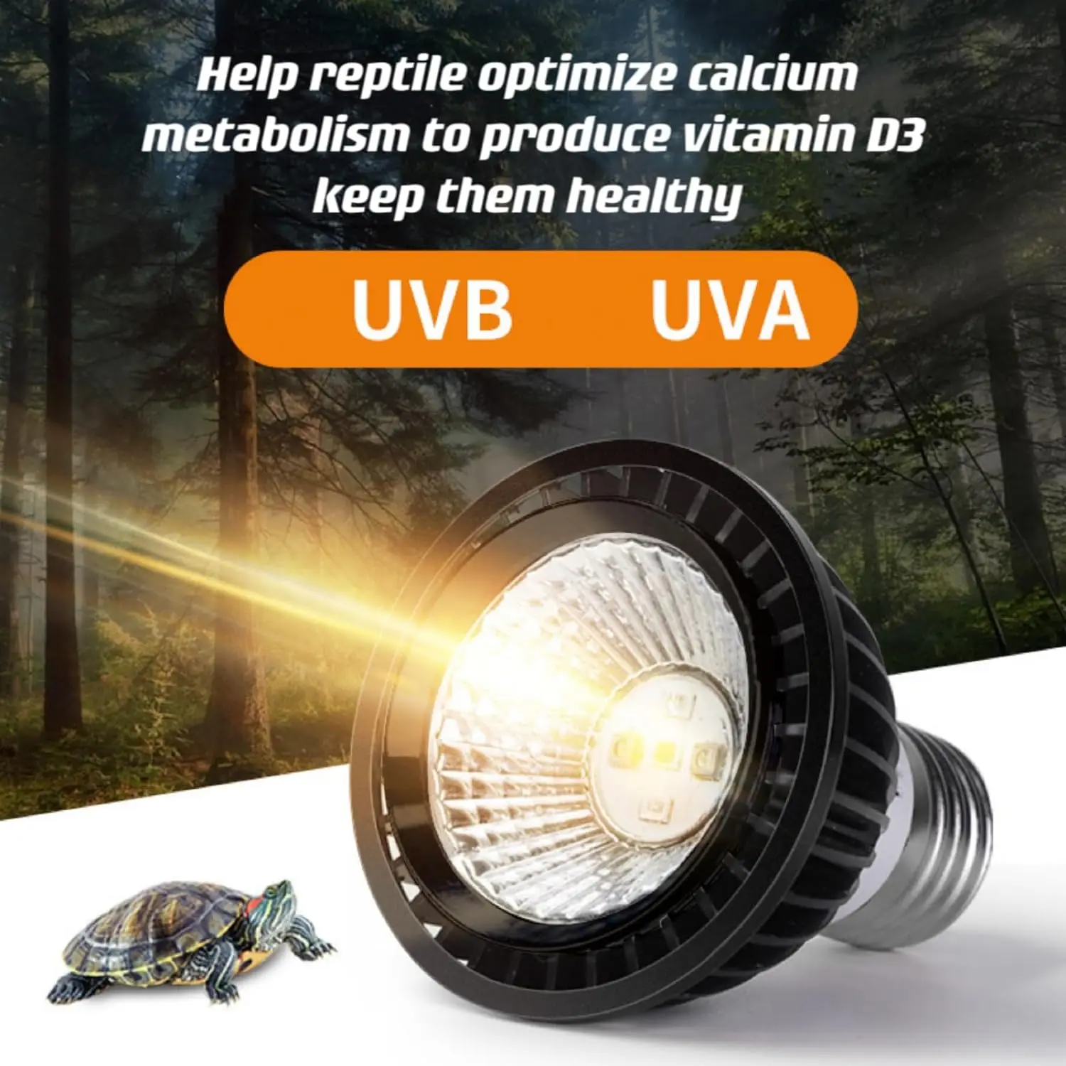 Лампа для рептилий светодиодная лампочка UVA UVB полного спектра и амфибий бородатого дракона/черепахи/ящерицы/Змеи/рептилий