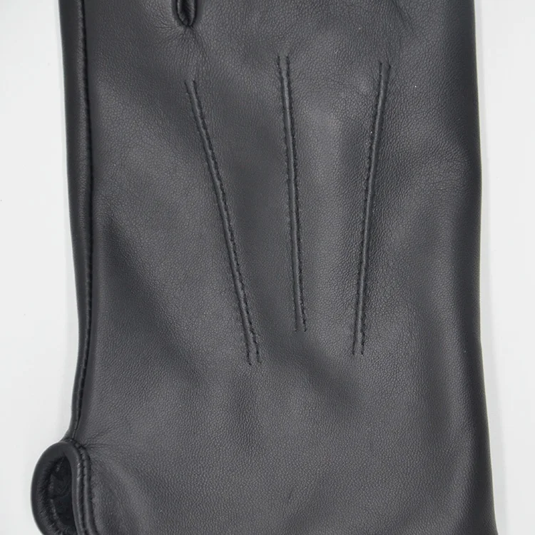 Direct Factory Winter Warm black grey touch screen Cabretta Men Leather Gloves