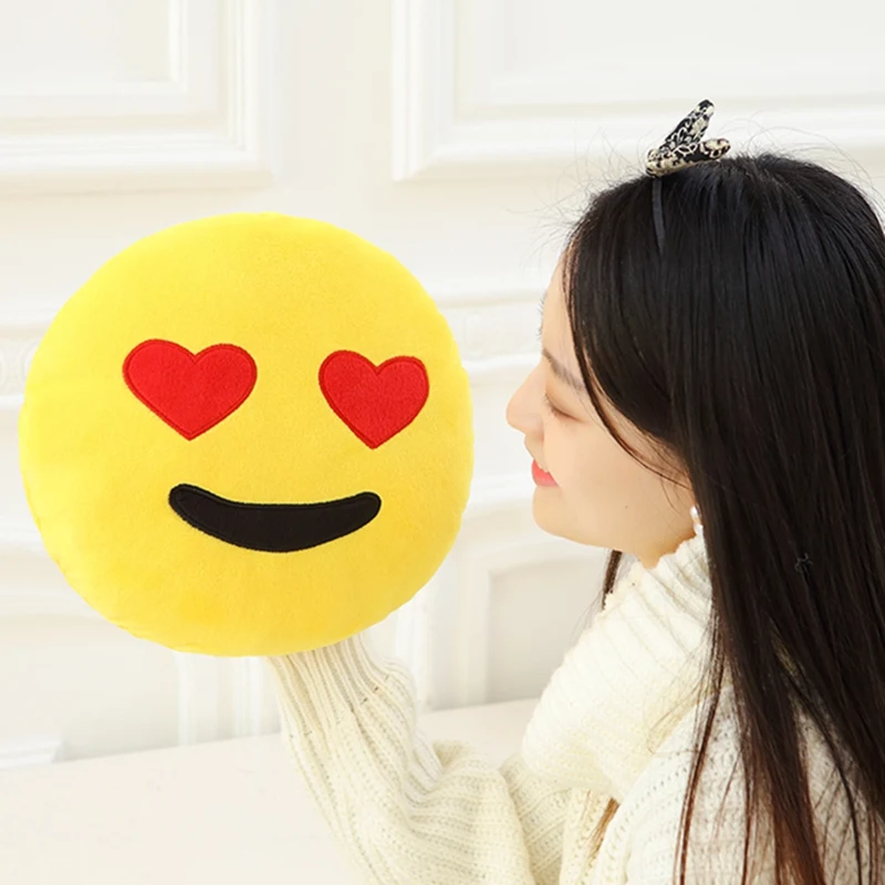 Manufacturer Custom Kawaii Emoticon Pillow Plush Toy Cartoon Stuffed Emoticon Plush Doll Kids Sleeping Doll Birthday Gift