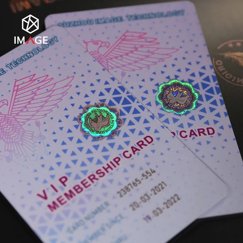 Custom Transparent PC/PVC/PETG ID Card Hologram Overlay with Strong Anti-Scratch and Anti-tampering