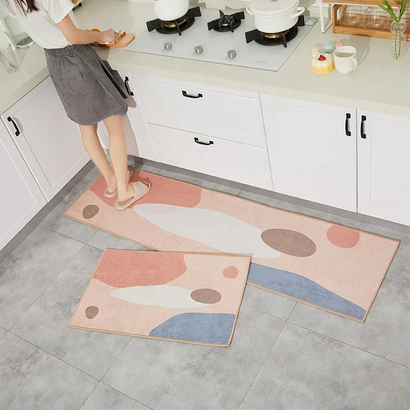 
 Кухонный коврик, нескользящий, машинная стирка, печатный l-образный кухонный коврик  