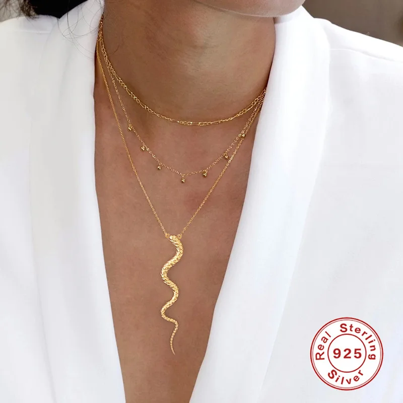 New Arrivals Sterling Silver 925 Gold Plated Animal Necklace Pendant Necklace Fashion Jewelry Necklaces