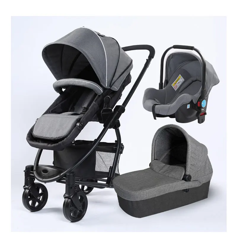 Manufacture Leather 3 In 1 Strollers And Pram, The Best Selling Taken Adjustable 3 In 1 Pushchair/