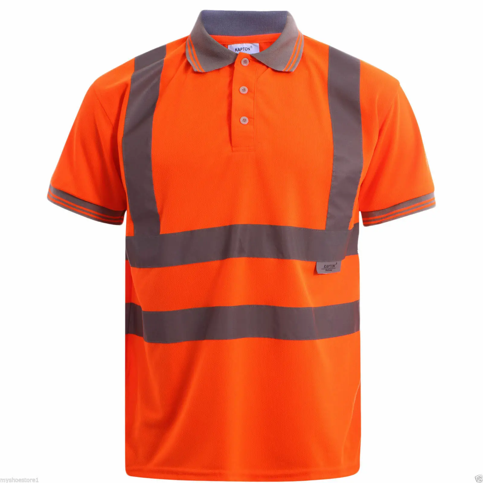 100% Polyester Bird Eye Quick Dry High Visibility Construction Reflective Safety Polo Shirts with logo customized