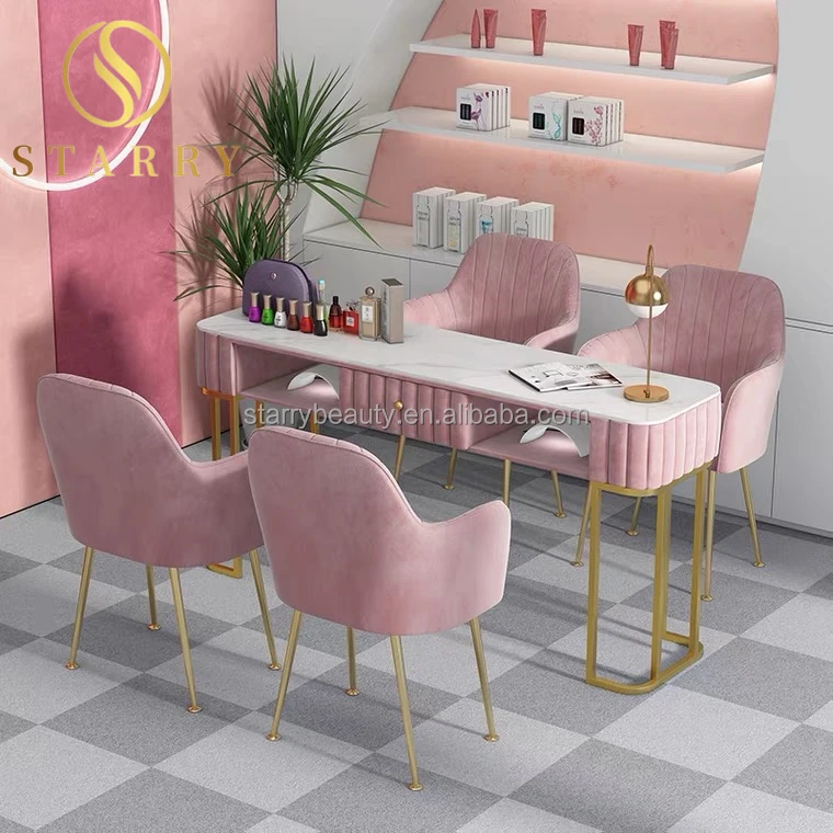 Cheap factory Price Modern Style Salon Furniture Metal nail manicure salon table