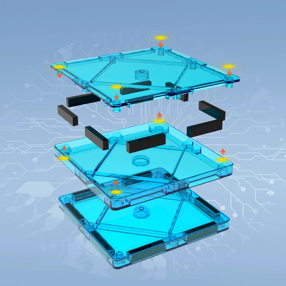 Оптовая продажа 60 шт. Детские Обучающие конструкция 3D Магнитная плитка игрушки поставщиков Магнитный блок набор игрушек