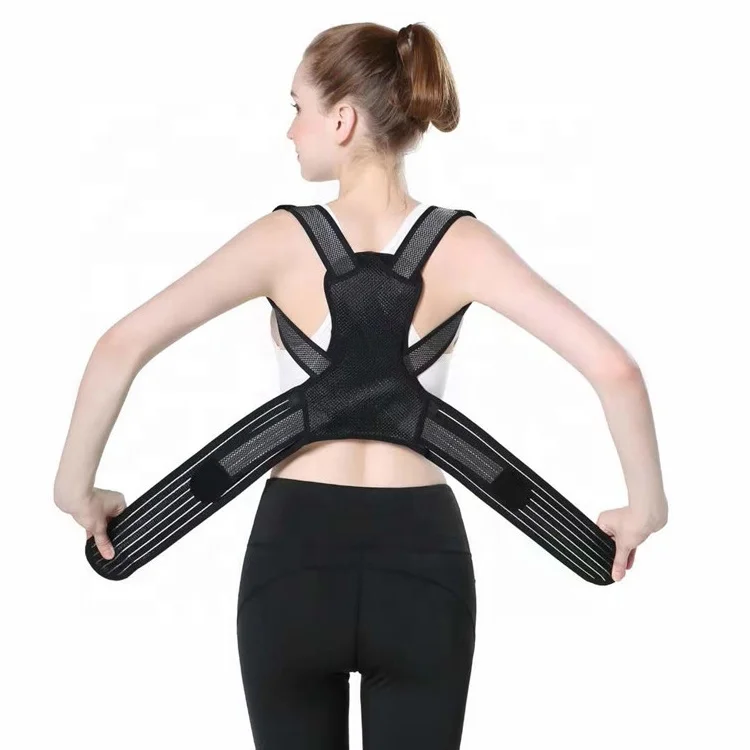 
Custom Logo Unisex Adult Upper Back Support Brace Elastic Adjustable Posture Correction Belt Backs Lumbar Belt 