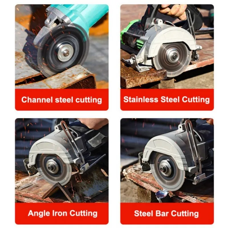 100/115/125mm Diamond Saw Blade Brazed Cutting Disc Metal Stone Cast Iron Reinforcing Steel Aluminium Multi-Purpose Power Tool