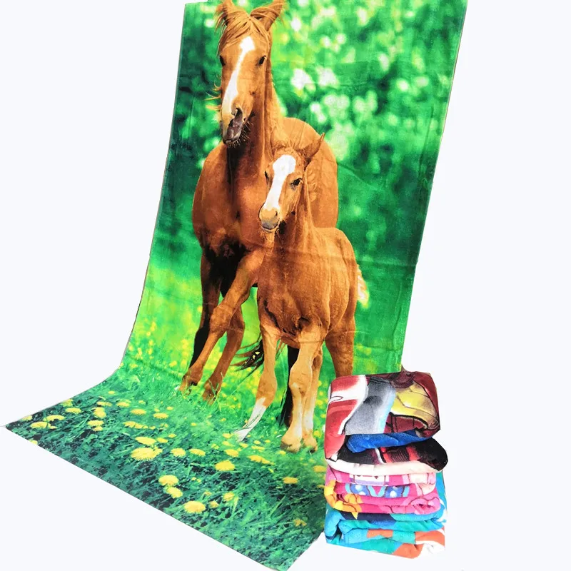 
Custom Size Promotion Reactive Printed Beach Towel, Advertise Promos Gift 100% Terry Cotton Colorful Pool Bath Beach Towel 