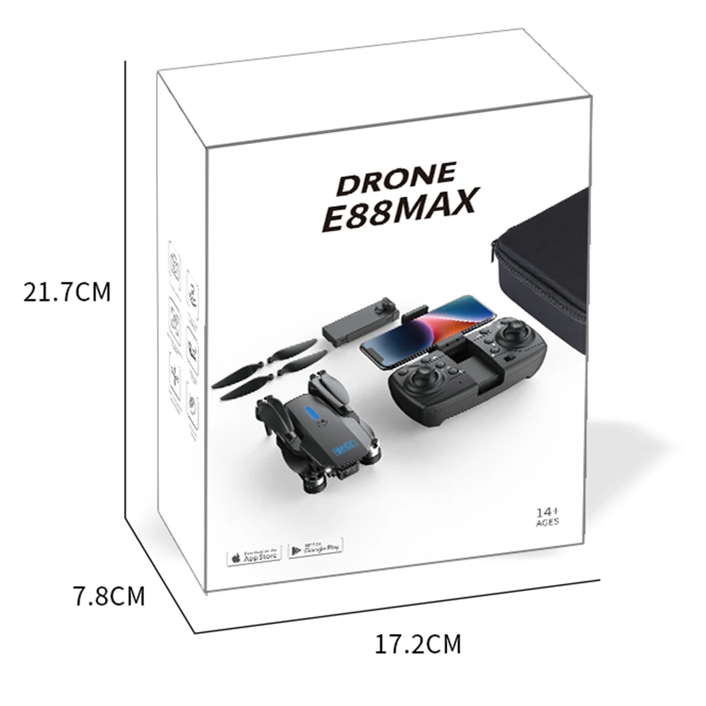 Stock now E88 Max Brushless UAV mini drone camera 4k aerial photography quadcopter optical flow positioning remote control