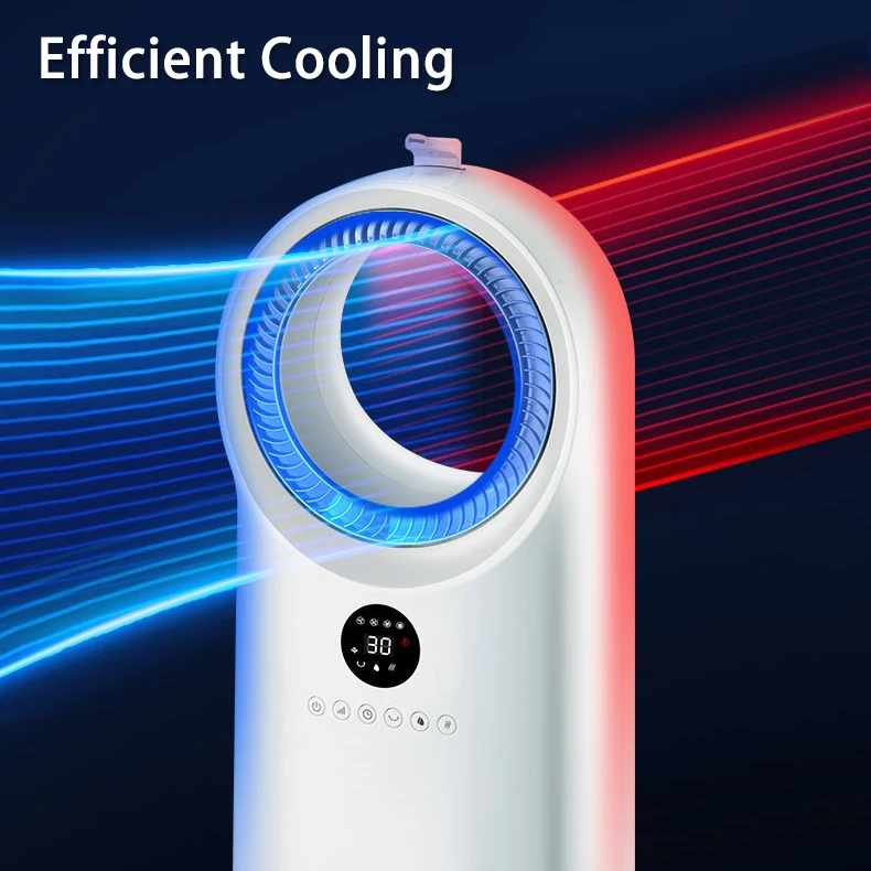 Intelligent Cooler And Humidifier Fan With 5L Water Tank Household Hepa Filter Bladeless Fan With Air Purifier