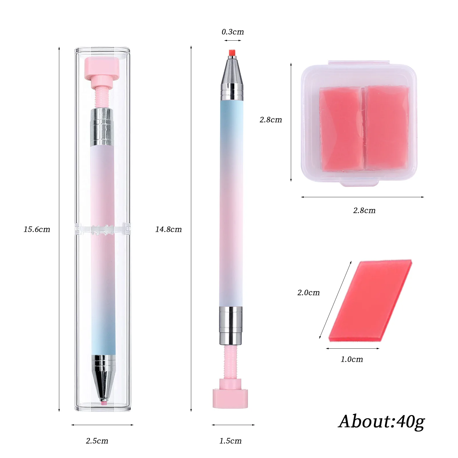 Nail Tool Replacement Wax Wick Sticky Pen Quickly Pick Up Diamond Rhinestone Rotary Wax Dot Pen