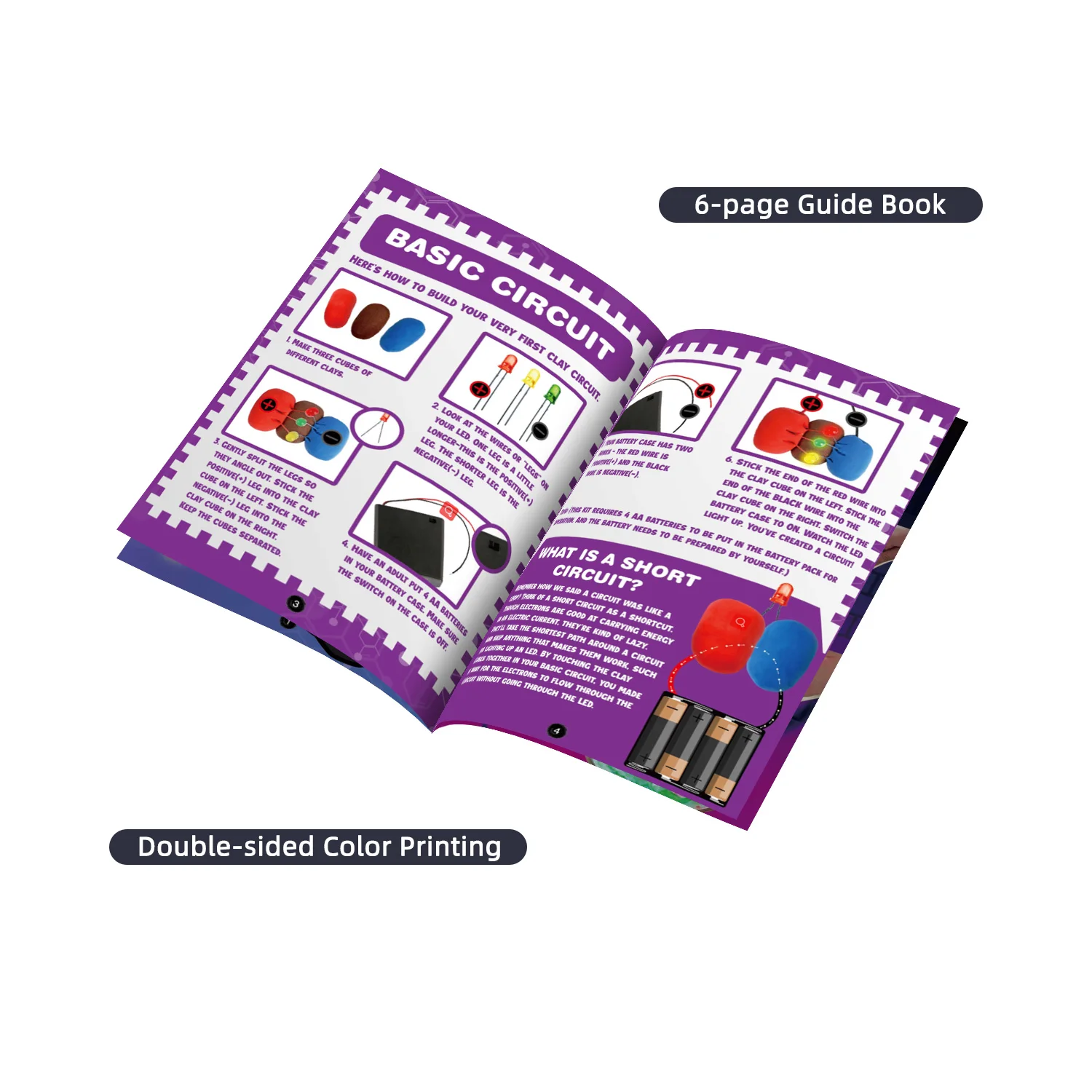 2023 kid eco friendly safety make your own circuit science clay toy educational toys for kids electronics