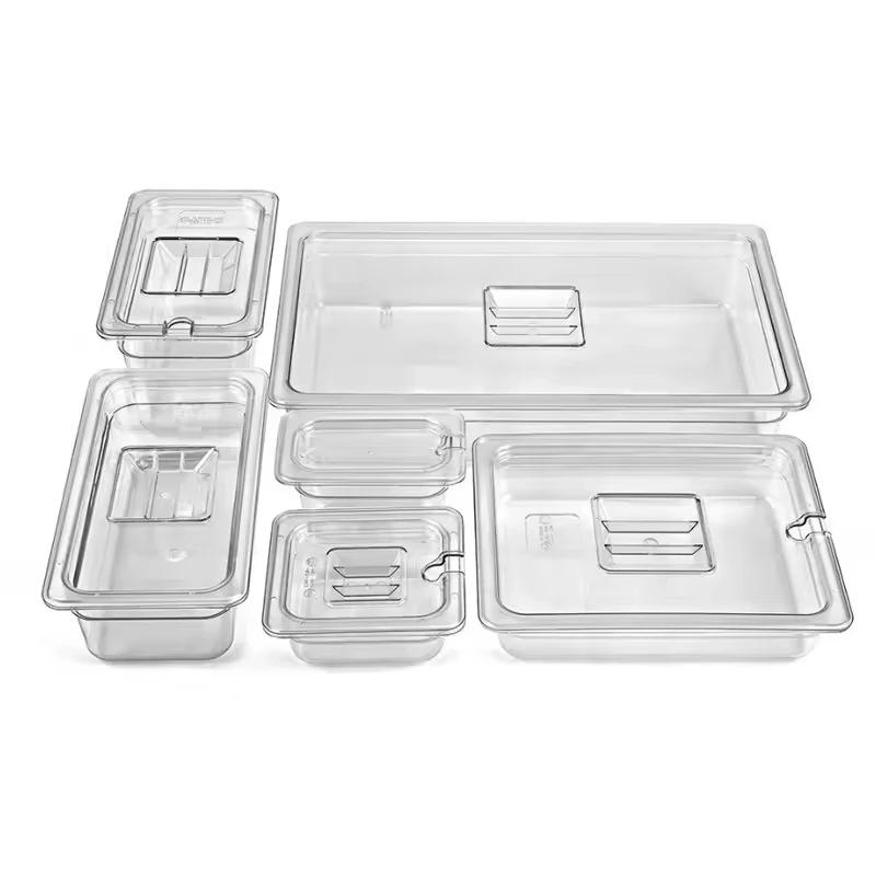 PC GN PAN 1/1 H65 Catering Restaurant Cafe Hotel Kitchenware Clear Plastic Gastronorm Container Food Pan Sauce basin