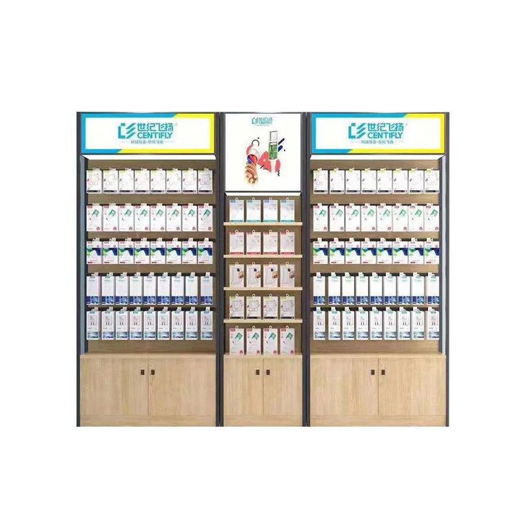 Custom Mobile Accessories Supermarket+Shelves Label r Shenzhen Corner Double-Side Pro Supermarket Shelves