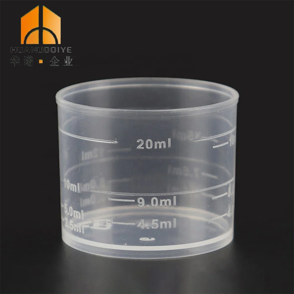 20ml Plastic Measuring Cup Laboratory Measuring Cylinder Food Grade Disposable Mixing Cups With Gradient Scale