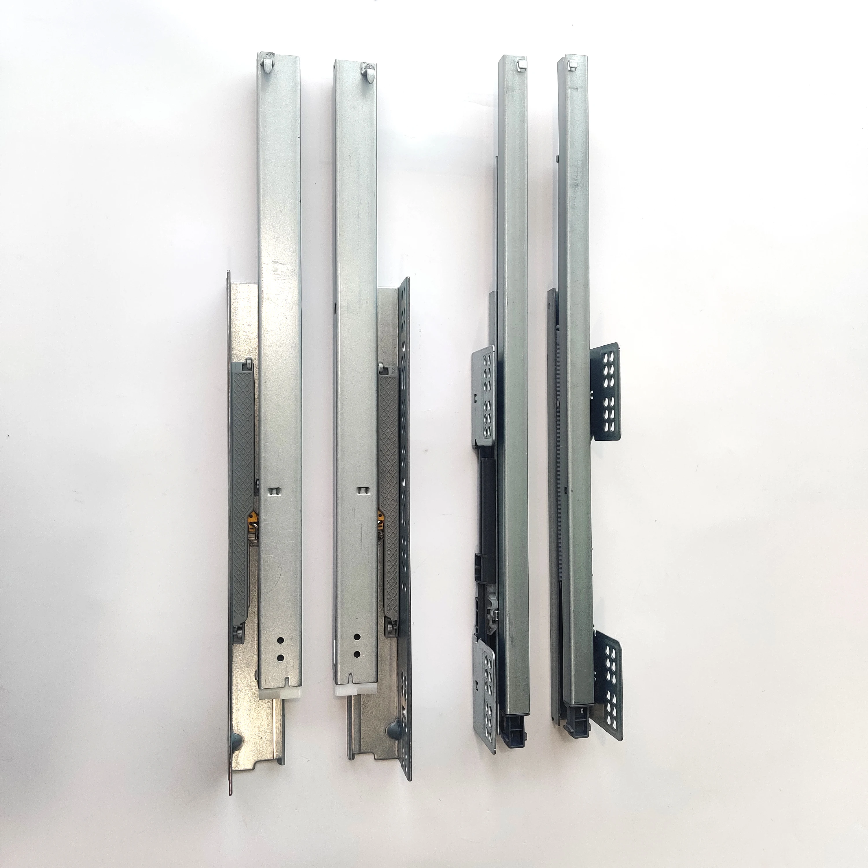 factory price telescopic concealed cabinet runner rails push to open undermount drawer slide