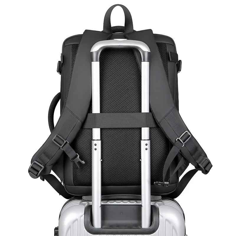 USB Large Capacity Hard Shell Backpack - Fashionable Notebook 17-inch Computer Bag - ABS Material - Travel Waterproof Suitcase