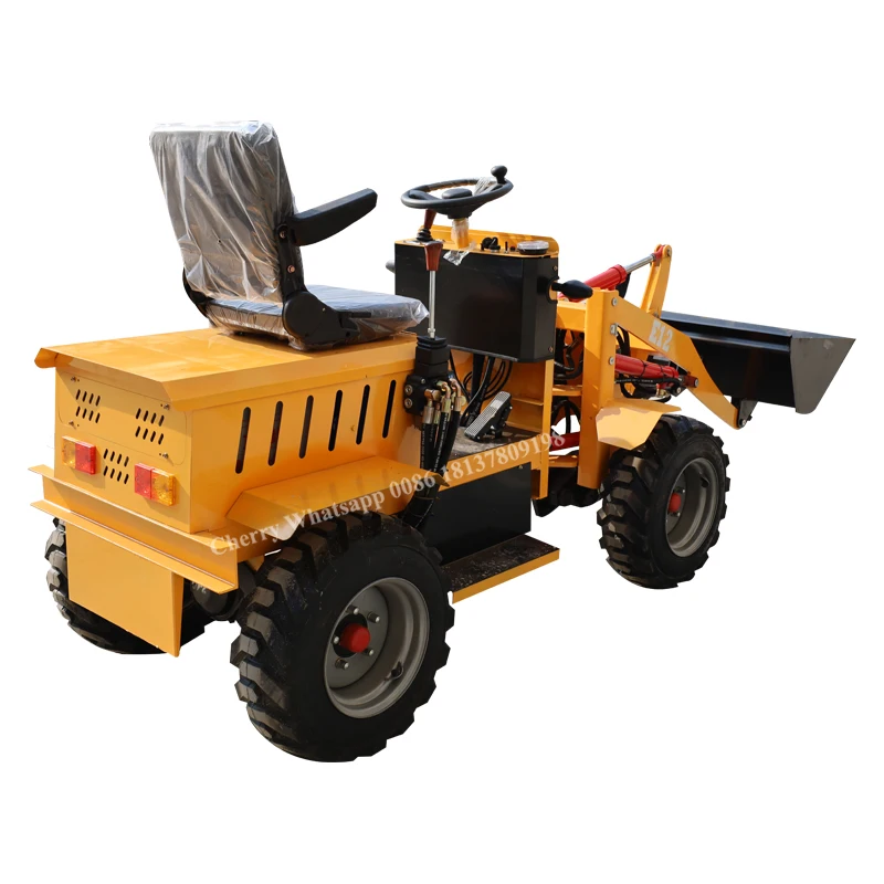forklift loader electric four-wheel drive agricultural bulldozer/E12 breeding small shovel