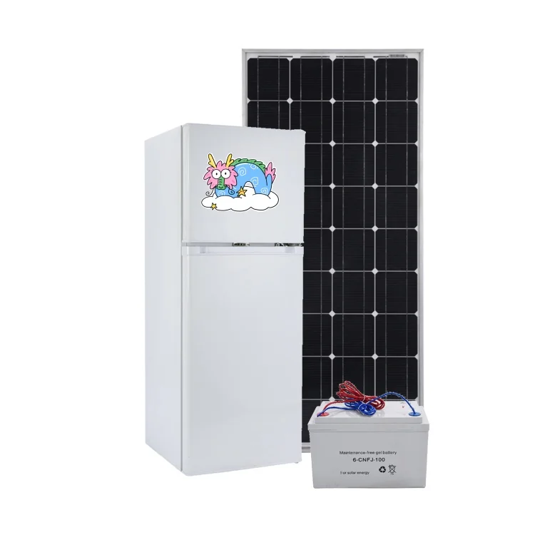 DC12/24V 142 Liters top freezer double doors portable refrigerator homeuse or commercial cooling with panel battery controller