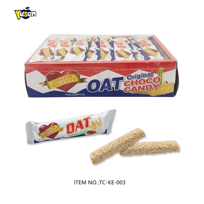 Wholesale Health Snacks Food Good Taste 15g Long Stick Crispy Oat Choco Chocolate Candy