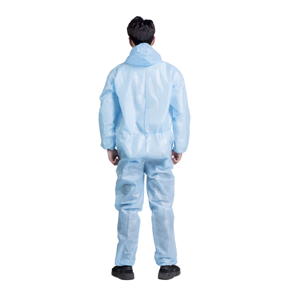 Industry Disposable Coverall Type 5 Nonwoven Coverall Chemical Suite Paint Suits
