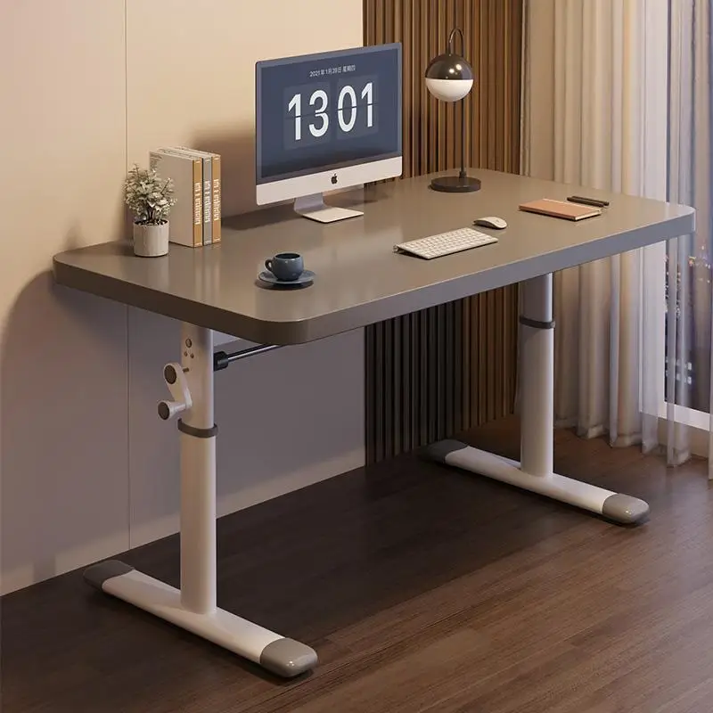 Intelligent office furniture electric lifting table height adjustable simple steel bracket lifting office  desk