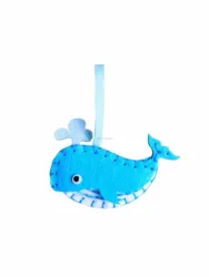 High quality direct factory BPA free ready for stitching felt toy DIY craft kits  whale as a Christmas gift new year gift