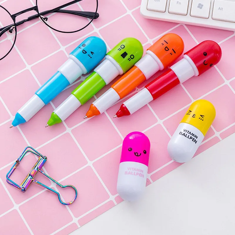 SY1196 Creative Telescopic Vitamin Capsule cute pens