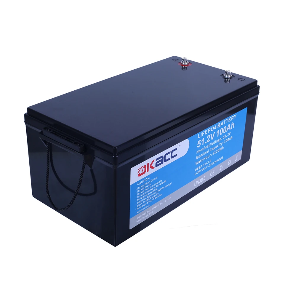 Smart Bms Deep Cycle Rechargeable Lithium Ion Battery 48 Volt 48V Lifepo4 100Ah