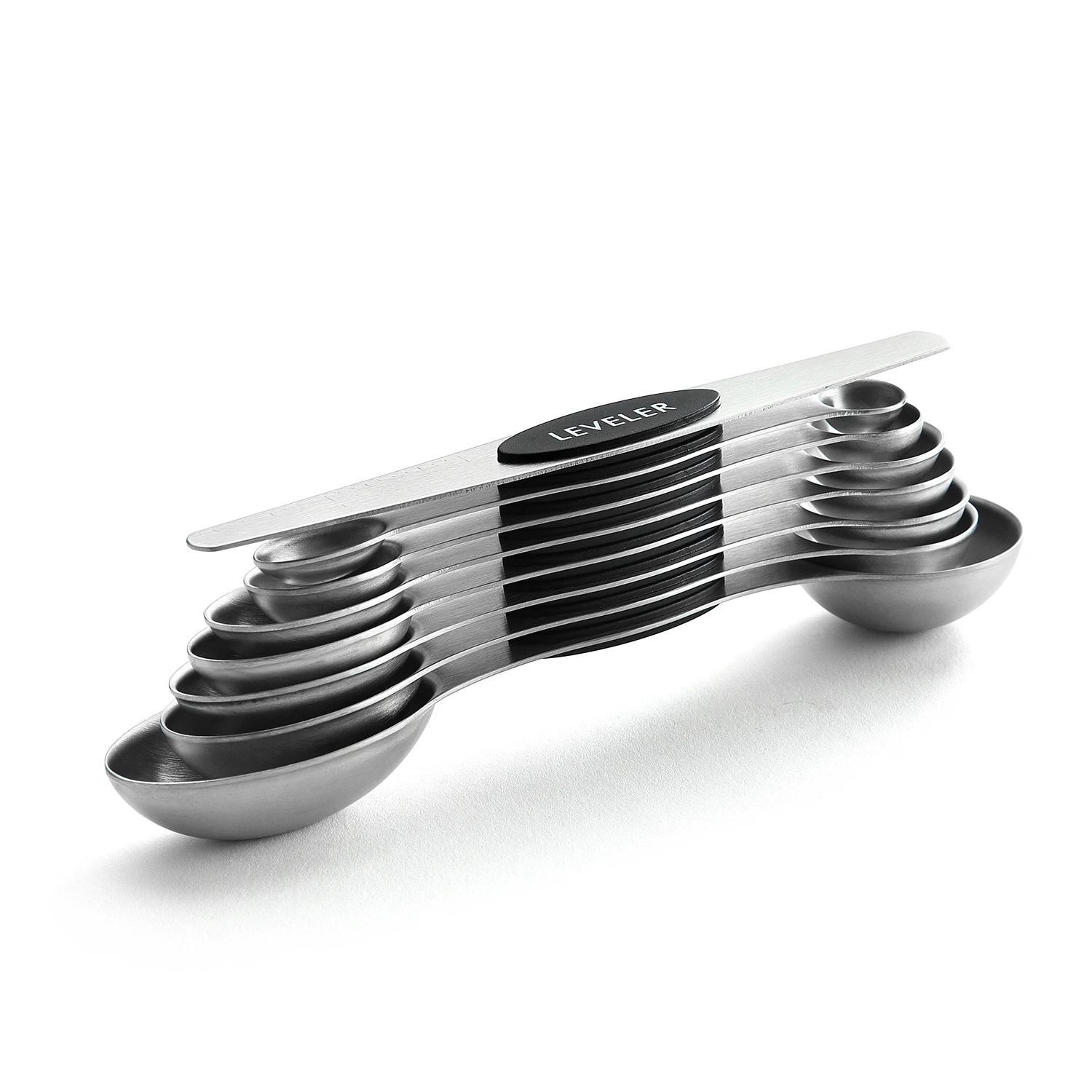 Stainless Steel Dual Sided Magnetic Measuring Spoons Set