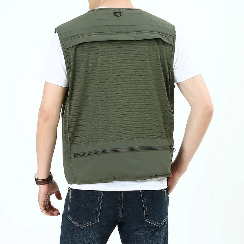 outdoor   Camping Vest breathable Quick-Drying  Men Waistcoats custom fly fishing backpack vest  with Multi Pocket