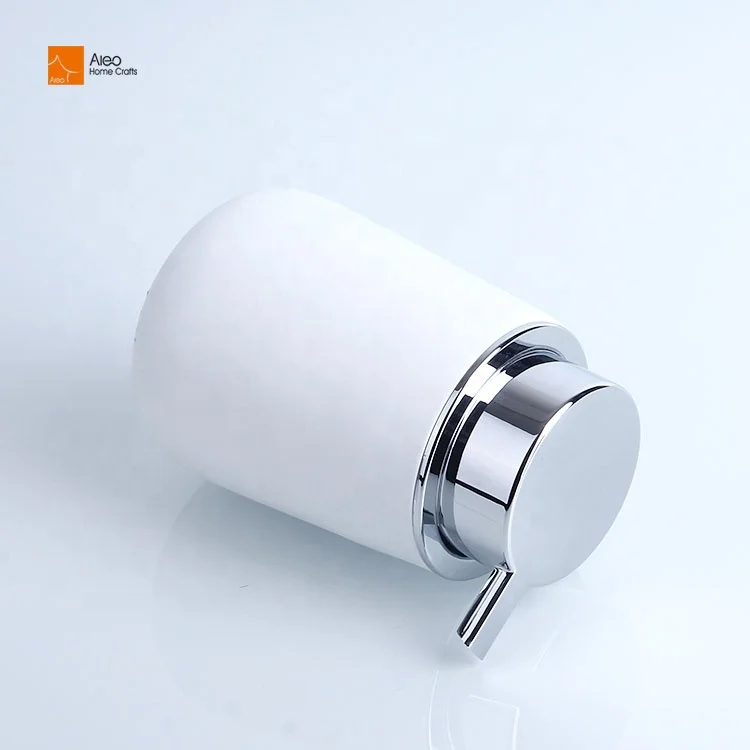 European style 300ml Hand Liquid Foam Pump Bottle Bathroom White Stand Shampoo Soap Dispenser