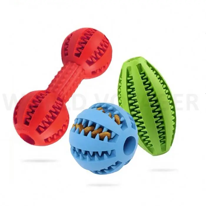 Factory direct wholesaler Dental Care Teeth Cleaning Durable Natural Rubber Pet Chew Ball Rubber Dog interact Toy