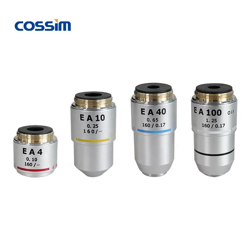 195mm 4X 10X 40X 100X Biological Microscope Achromatic Objective Microscope Lens